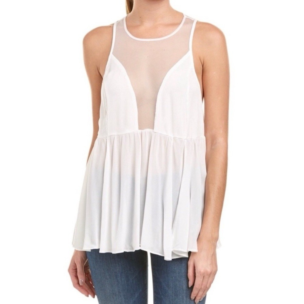 Free People Intimately Ivory Marble Cami Top Size XS‎ Retail $48